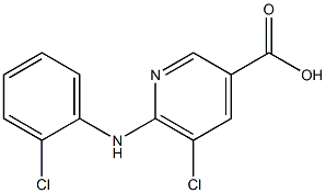 5-chloro-6-[(2-chlorophenyl)amino]pyridine-3-carboxylic acid Structure