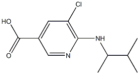 5-chloro-6-[(3-methylbutan-2-yl)amino]pyridine-3-carboxylic acid Structure