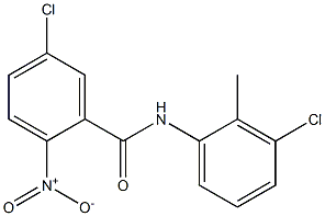 5-chloro-N-(3-chloro-2-methylphenyl)-2-nitrobenzamide 구조식 이미지