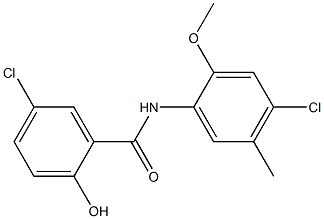 5-chloro-N-(4-chloro-2-methoxy-5-methylphenyl)-2-hydroxybenzamide Structure