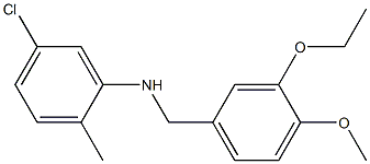 5-chloro-N-[(3-ethoxy-4-methoxyphenyl)methyl]-2-methylaniline 구조식 이미지