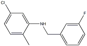 5-chloro-N-[(3-fluorophenyl)methyl]-2-methylaniline Structure