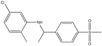 5-chloro-N-[1-(4-methanesulfonylphenyl)ethyl]-2-methylaniline Structure