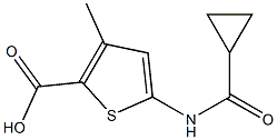 5-cyclopropaneamido-3-methylthiophene-2-carboxylic acid 구조식 이미지