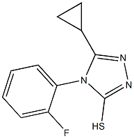 5-cyclopropyl-4-(2-fluorophenyl)-4H-1,2,4-triazole-3-thiol 구조식 이미지