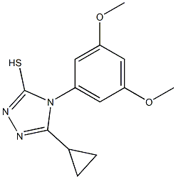 5-cyclopropyl-4-(3,5-dimethoxyphenyl)-4H-1,2,4-triazole-3-thiol 구조식 이미지