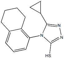 5-cyclopropyl-4-(5,6,7,8-tetrahydronaphthalen-1-yl)-4H-1,2,4-triazole-3-thiol Structure