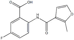 5-fluoro-2-[(2-methyl-3-furoyl)amino]benzoic acid Structure