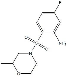 5-fluoro-2-[(2-methylmorpholine-4-)sulfonyl]aniline Structure