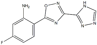 5-fluoro-2-[3-(4H-1,2,4-triazol-3-yl)-1,2,4-oxadiazol-5-yl]aniline 구조식 이미지