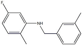 5-fluoro-2-methyl-N-[(3-methylphenyl)methyl]aniline Structure