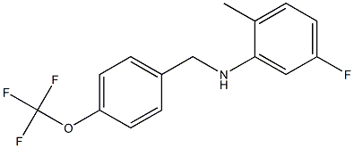 5-fluoro-2-methyl-N-{[4-(trifluoromethoxy)phenyl]methyl}aniline Structure