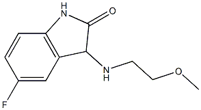 5-fluoro-3-[(2-methoxyethyl)amino]-2,3-dihydro-1H-indol-2-one Structure