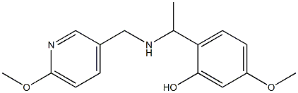 5-methoxy-2-(1-{[(6-methoxypyridin-3-yl)methyl]amino}ethyl)phenol 구조식 이미지