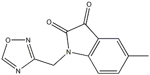 5-methyl-1-(1,2,4-oxadiazol-3-ylmethyl)-2,3-dihydro-1H-indole-2,3-dione Structure