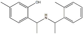 5-methyl-2-(1-{[1-(2-methylphenyl)ethyl]amino}ethyl)phenol 구조식 이미지