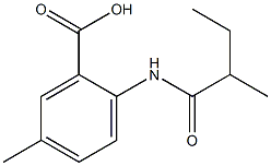 5-methyl-2-(2-methylbutanamido)benzoic acid 구조식 이미지