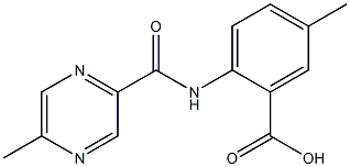 5-methyl-2-{[(5-methylpyrazin-2-yl)carbonyl]amino}benzoic acid Structure