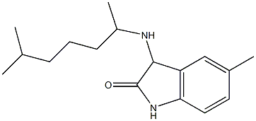 5-methyl-3-[(6-methylheptan-2-yl)amino]-2,3-dihydro-1H-indol-2-one Structure