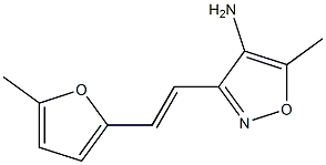 5-methyl-3-[(E)-2-(5-methyl-2-furyl)vinyl]isoxazol-4-amine Structure