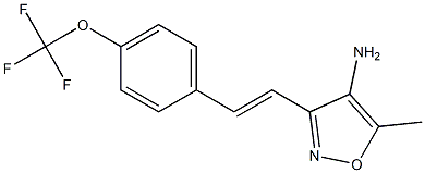 5-methyl-3-{(E)-2-[4-(trifluoromethoxy)phenyl]vinyl}isoxazol-4-amine 구조식 이미지