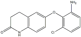 6-(2-amino-6-chlorophenoxy)-1,2,3,4-tetrahydroquinolin-2-one 구조식 이미지