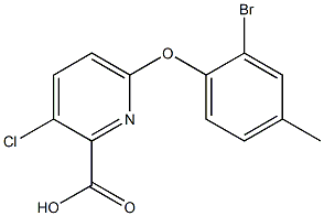 6-(2-bromo-4-methylphenoxy)-3-chloropyridine-2-carboxylic acid 구조식 이미지