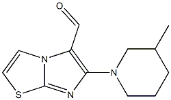 6-(3-methylpiperidin-1-yl)imidazo[2,1-b][1,3]thiazole-5-carbaldehyde Structure