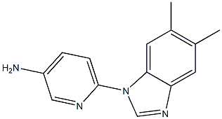6-(5,6-dimethyl-1H-1,3-benzodiazol-1-yl)pyridin-3-amine 구조식 이미지