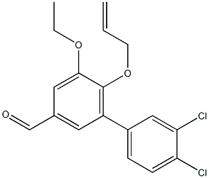 6-(allyloxy)-3',4'-dichloro-5-ethoxy-1,1'-biphenyl-3-carbaldehyde 구조식 이미지