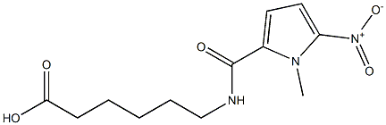 6-[(1-methyl-5-nitro-1H-pyrrol-2-yl)formamido]hexanoic acid Structure