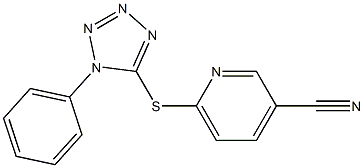 6-[(1-phenyl-1H-1,2,3,4-tetrazol-5-yl)sulfanyl]pyridine-3-carbonitrile Structure
