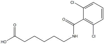 6-[(2,6-dichlorophenyl)formamido]hexanoic acid Structure