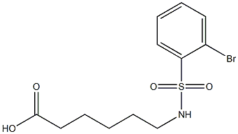 6-[(2-bromobenzene)sulfonamido]hexanoic acid Structure