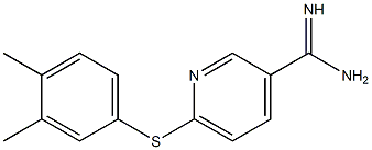 6-[(3,4-dimethylphenyl)sulfanyl]pyridine-3-carboximidamide Structure