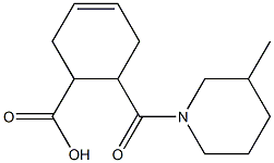 6-[(3-methylpiperidin-1-yl)carbonyl]cyclohex-3-ene-1-carboxylic acid 구조식 이미지