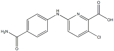 6-[(4-carbamoylphenyl)amino]-3-chloropyridine-2-carboxylic acid 구조식 이미지