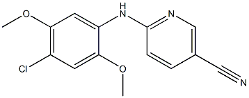 6-[(4-chloro-2,5-dimethoxyphenyl)amino]nicotinonitrile 구조식 이미지