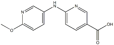 6-[(6-methoxypyridin-3-yl)amino]pyridine-3-carboxylic acid 구조식 이미지