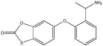 6-[2-(1-aminoethyl)phenoxy]-2H-1,3-benzoxathiol-2-one Structure