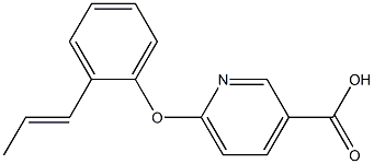 6-[2-(prop-1-en-1-yl)phenoxy]pyridine-3-carboxylic acid 구조식 이미지