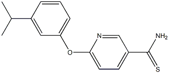 6-[3-(propan-2-yl)phenoxy]pyridine-3-carbothioamide 구조식 이미지