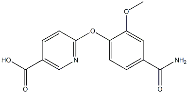 6-[4-(aminocarbonyl)-2-methoxyphenoxy]nicotinic acid Structure