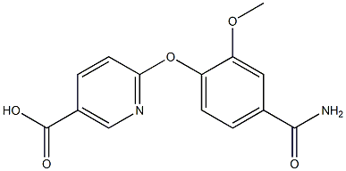 6-[4-(aminocarbonyl)-2-methoxyphenoxy]nicotinic acid 구조식 이미지