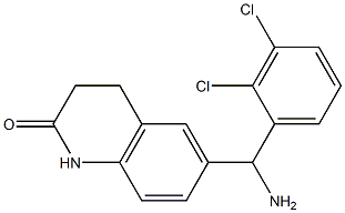 6-[amino(2,3-dichlorophenyl)methyl]-1,2,3,4-tetrahydroquinolin-2-one 구조식 이미지