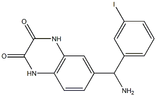 6-[amino(3-iodophenyl)methyl]-1,2,3,4-tetrahydroquinoxaline-2,3-dione 구조식 이미지