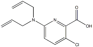 6-[bis(prop-2-en-1-yl)amino]-3-chloropyridine-2-carboxylic acid Structure
