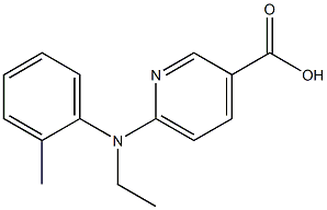 6-[ethyl(2-methylphenyl)amino]pyridine-3-carboxylic acid Structure