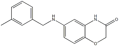 6-{[(3-methylphenyl)methyl]amino}-3,4-dihydro-2H-1,4-benzoxazin-3-one 구조식 이미지