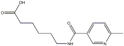 6-{[(6-methylpyridin-3-yl)carbonyl]amino}hexanoic acid 구조식 이미지
